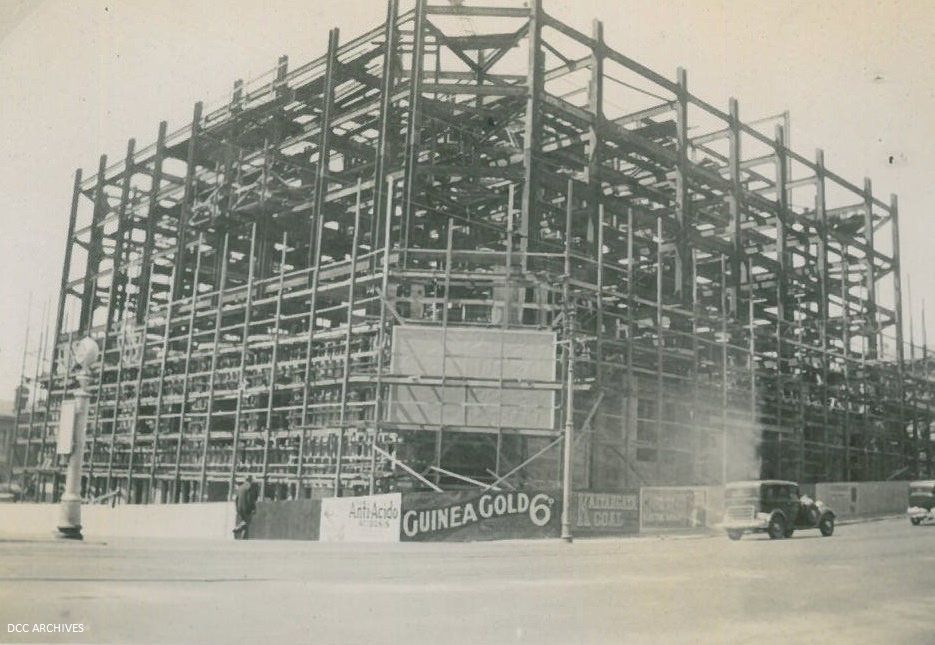 Chief Post Office Dunedin construction, Dunedin, New Zealand, 1934