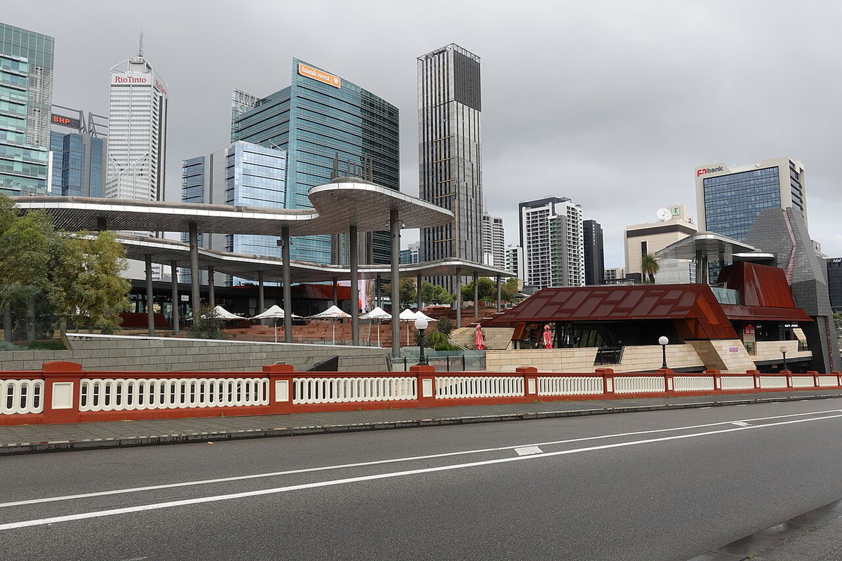Yagan Square from the Horseshoe Bridge, Perth, Australia, 2021