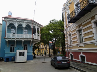 Blue House on corner Guliashvili Square, Tbilisi, 2021