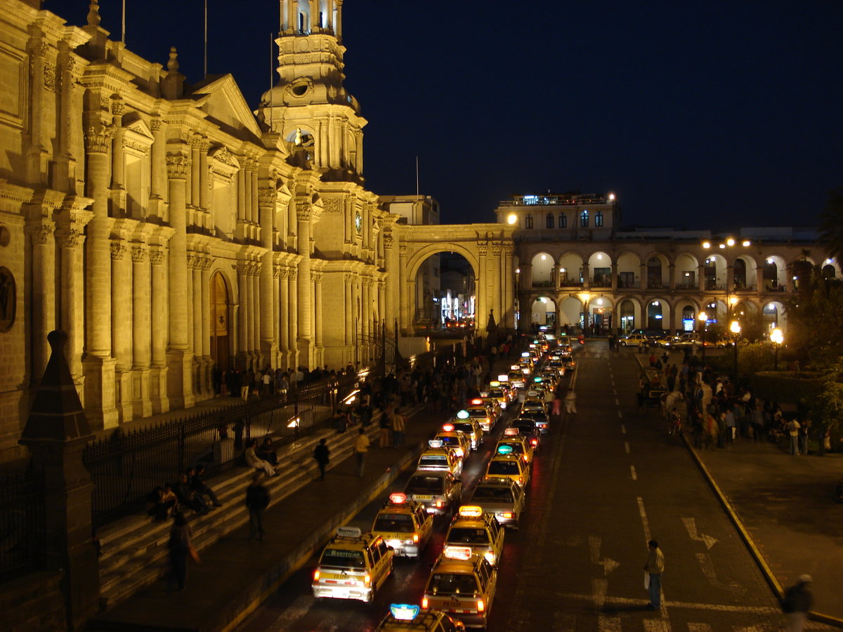 Taxi - at night, Daewoo Tico, Arequipa, Peru, 2006