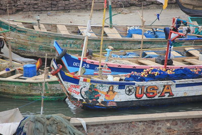 Boats at Elmina Port, Elmina, 2013