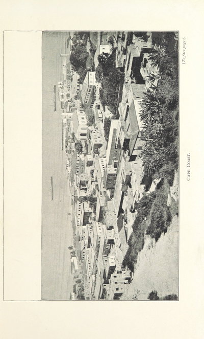 EU: southern Gold Coast city and port from "Nine Years at the Gold Coast" (1898), Cape Coast, 1898
