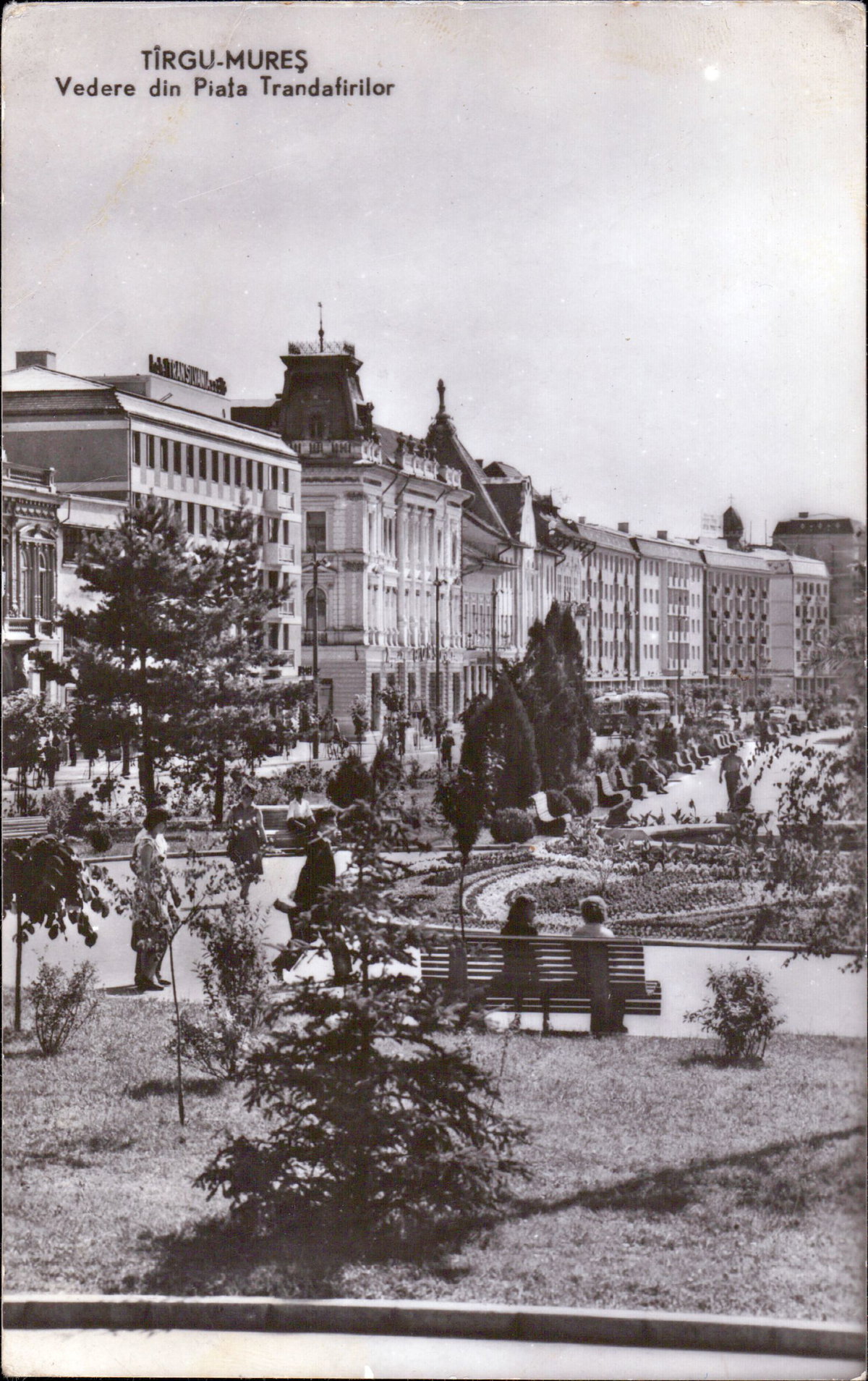 EU: Târgu Mureș. Vedere din Piața Trandafirilor (1963), Targu Mures, Romania, 1963