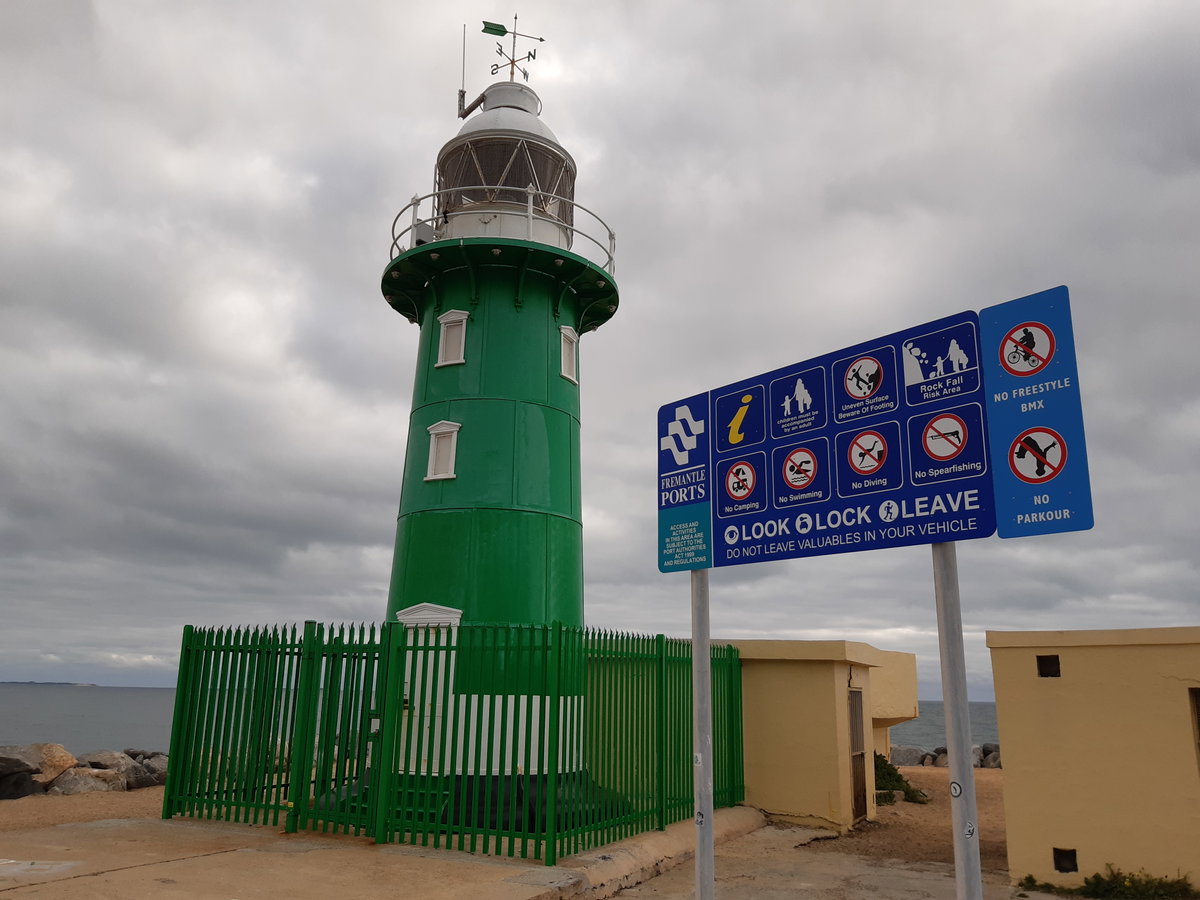 South Mole Lighthouse, Fremantle, September 2020 01, Fremantle, Western Australia, Australia, 2020