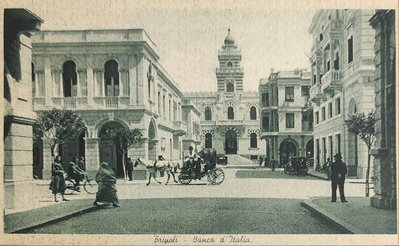 Tripoli - via Milano - cartolina, Tripoli, 1912