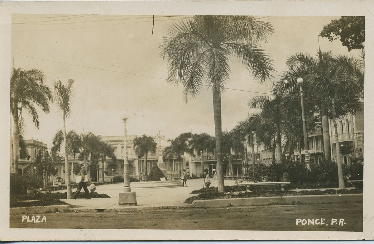 Plaza in Ponce, Puerto Rico circa, Ponce, Puerto Rico, 1915