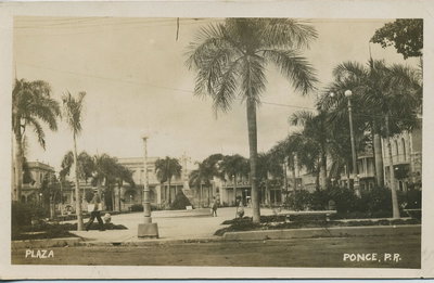 Plaza in Ponce, Puerto Rico circa, Ponce, 1915