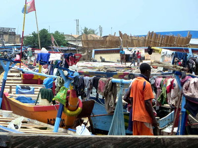 Benya Lagoon Fishing Boats at Elmina, Elmina, 2015