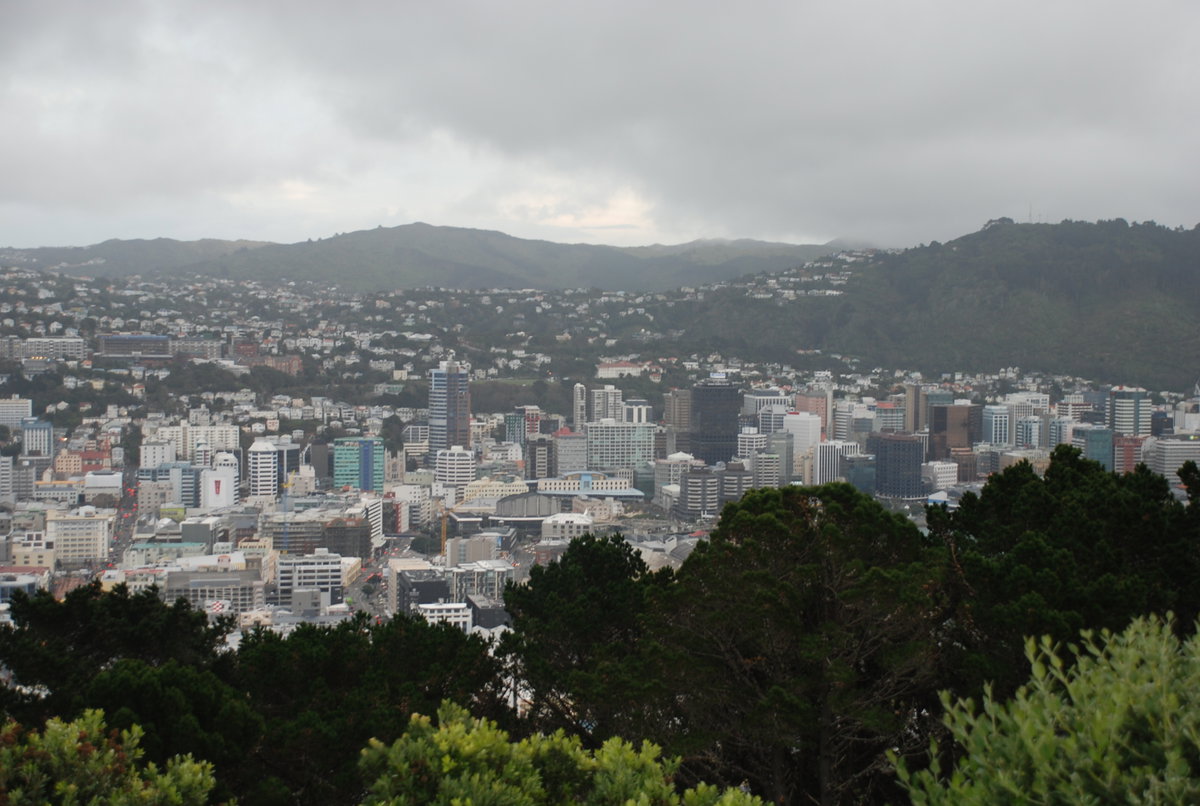Beautiful Morning View of Wellington City in Winter Time, Wellington, New Zealand, 2013