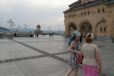 Sameba Cathedral, Courtyard 2, Tbilisi, Georgia, Tbilisi, 2014