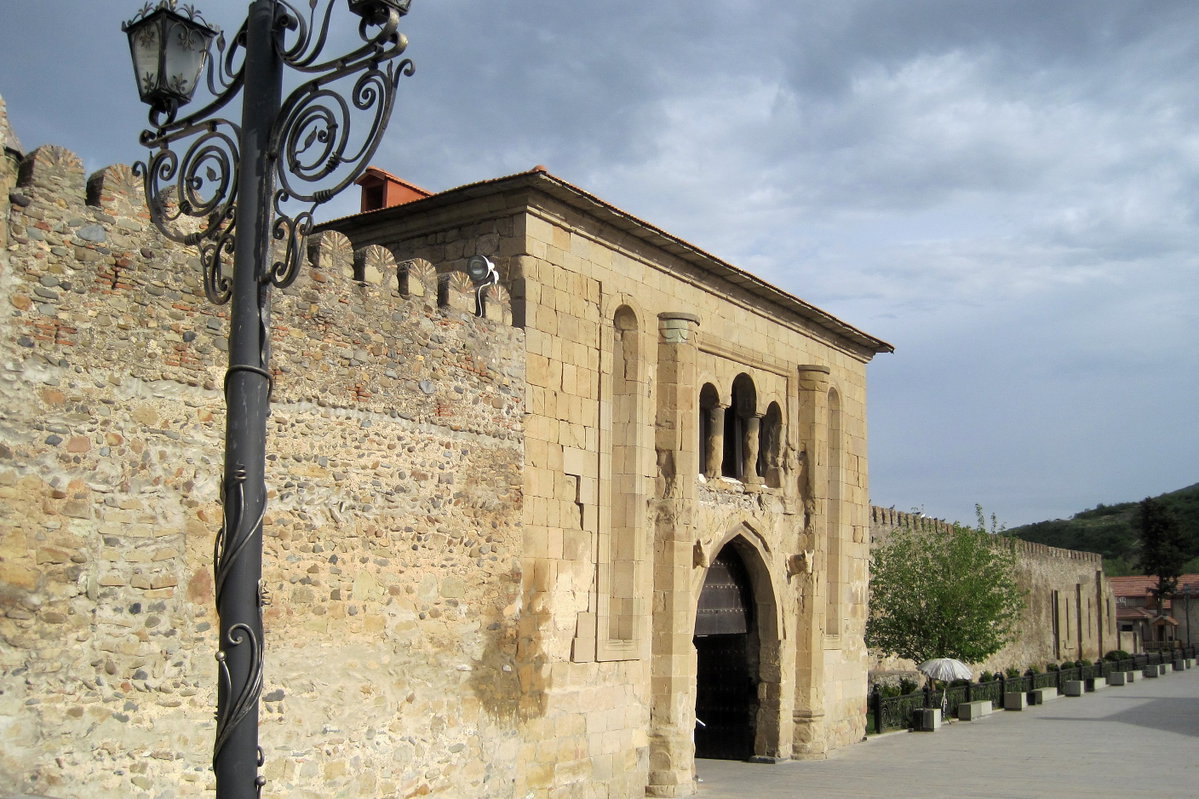 Svetitskhoveli Cathedral.Wall.Gate with Bulls' heads, Mtskheta, Georgia, 2012