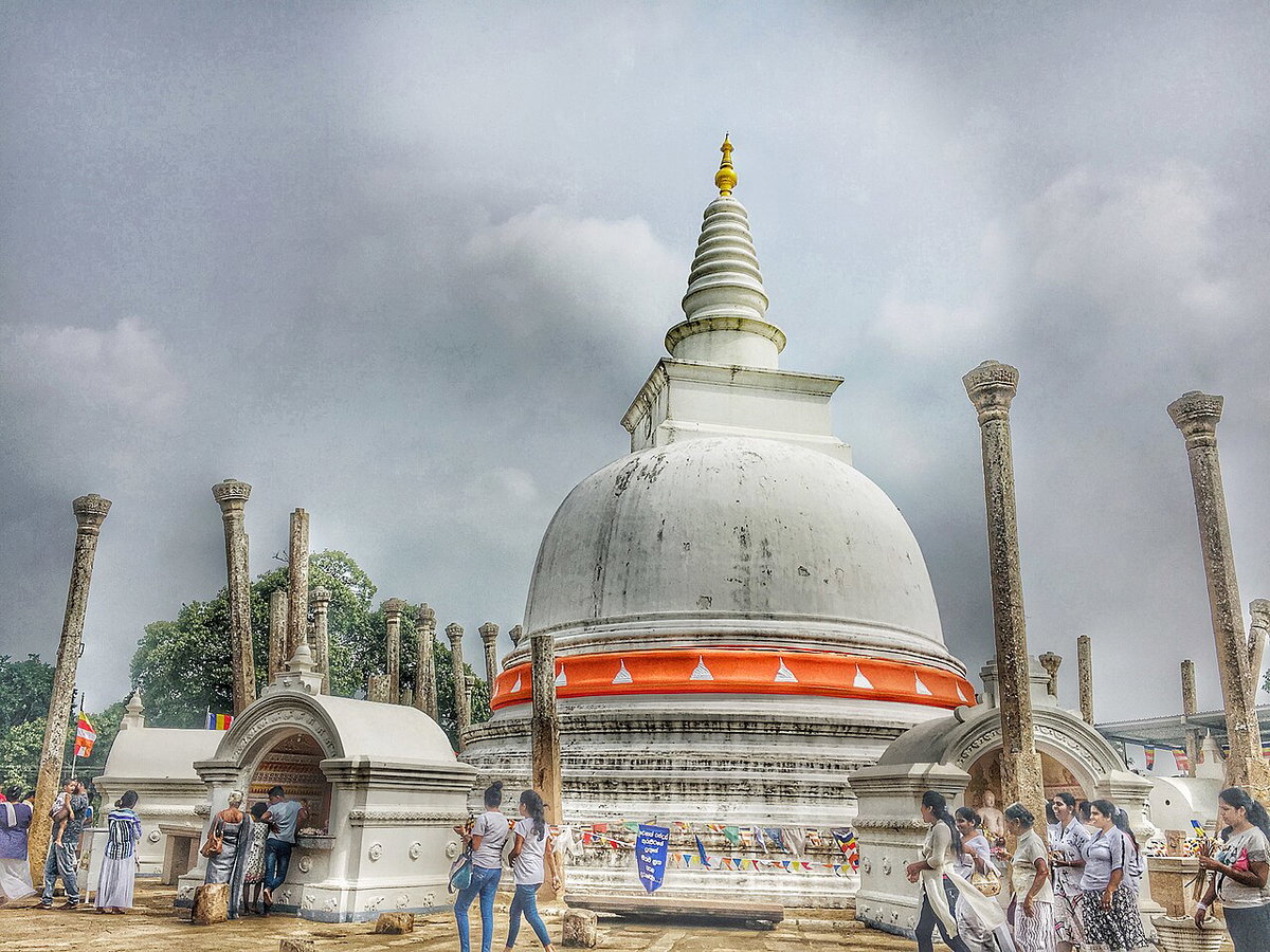 Thuparama pagoda at Anuradhapura, Anuradhapura, Sri Lanka, 2018