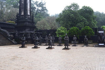 Mandarin statures at Khai Dinh Tomb, Hue, 2018