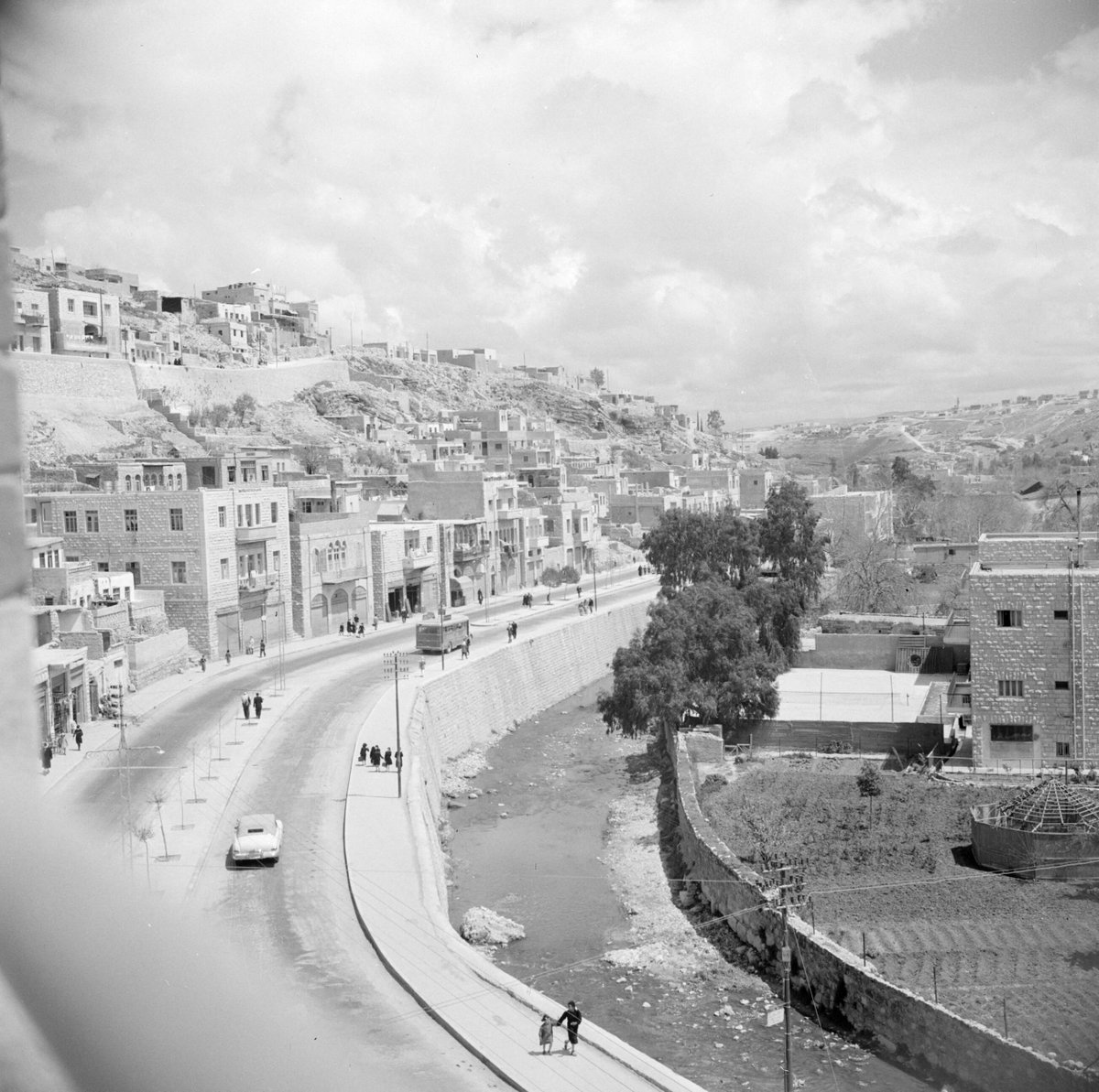 EU: Straatbeeld in Amman (1950) [1], Amman, Jordan, 1950