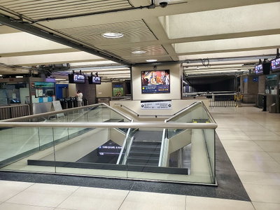 Paid area in Van Ness station, July, San Francisco, 2023