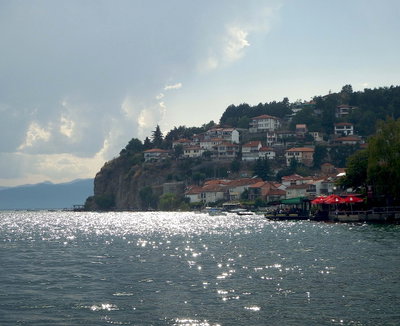 Old town of Ohrid, waterfront panorama, Ohrid, 2015