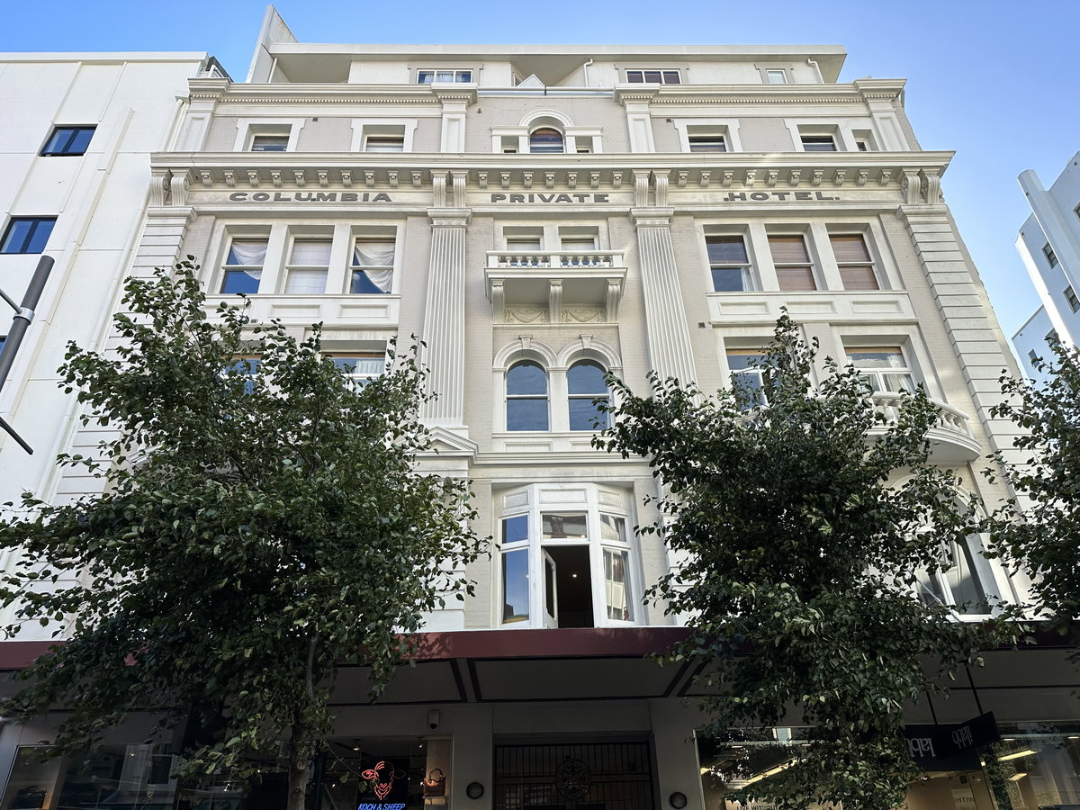 Columbia Hotel, Wellington, New Zealand, 2023