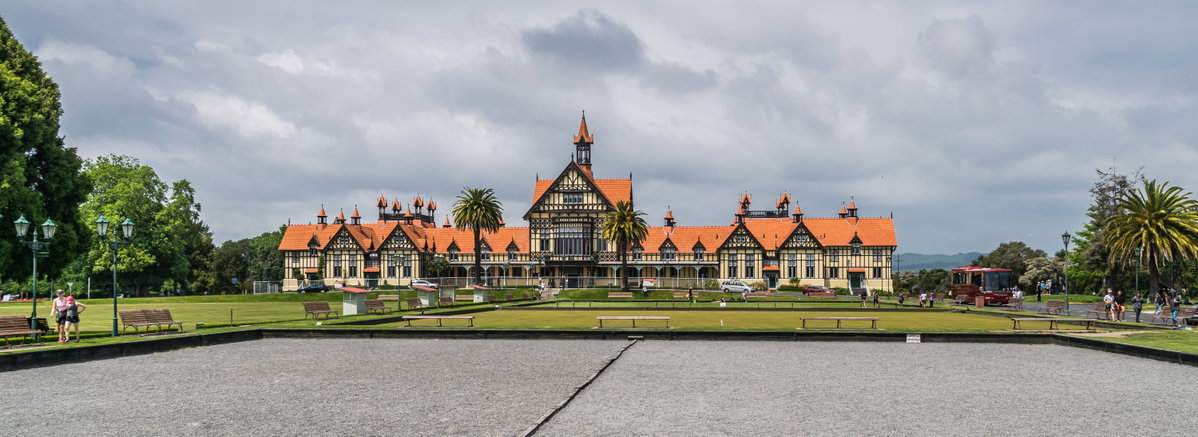 Exterior of the Rotorua Museum 02, Rotorua, New Zealand, 2017