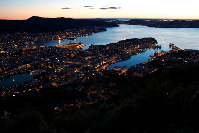 Sunset over Bergen, Bergen, 2010
