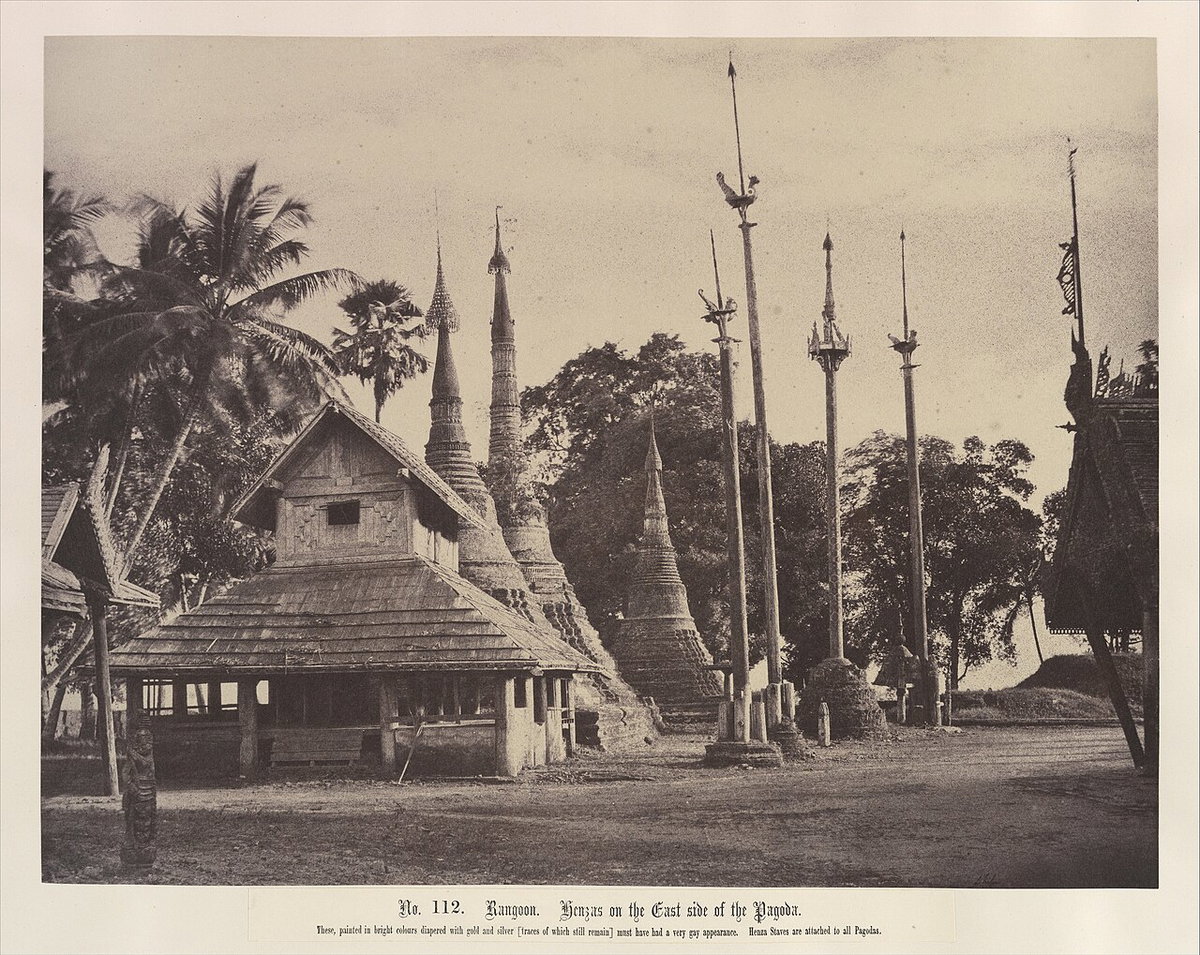 Rangoon- Henzas on the East Side of the Shwe Dagon Pagoda MET, Yangon, Myanmar, 1855
