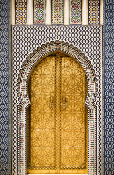 Gate to the Royal Palace in Fes, Fes, 2013