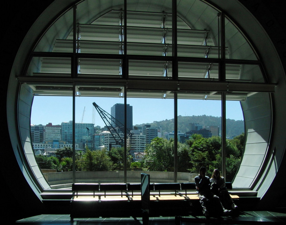 Circular window, Te Papa.- Wellington, Wellington, New Zealand, 2010