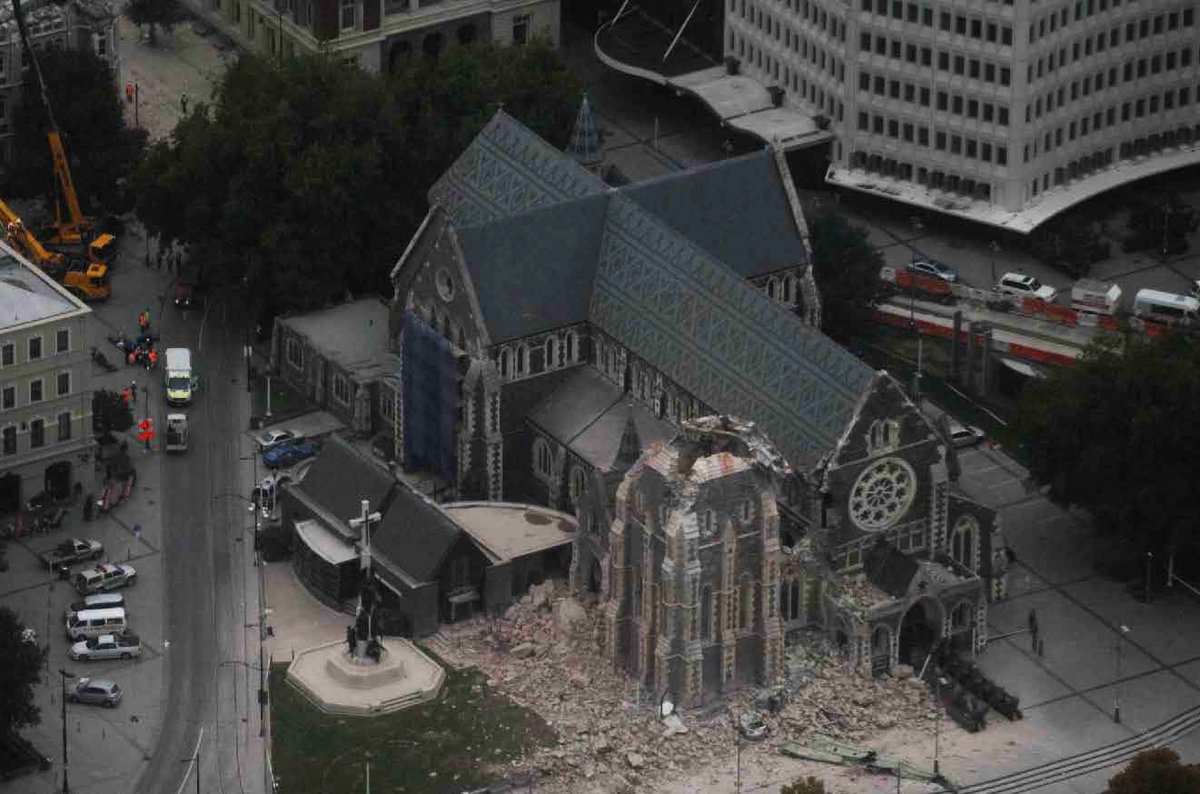 Damage to Christ Church Cathedral in Christchurch CBD - Flickr - NZ Defence Force, Christchurch, New Zealand, 2011