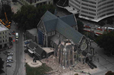 Damage to Christ Church Cathedral in Christchurch CBD - Flickr - NZ Defence Force, Christchurch, 2011