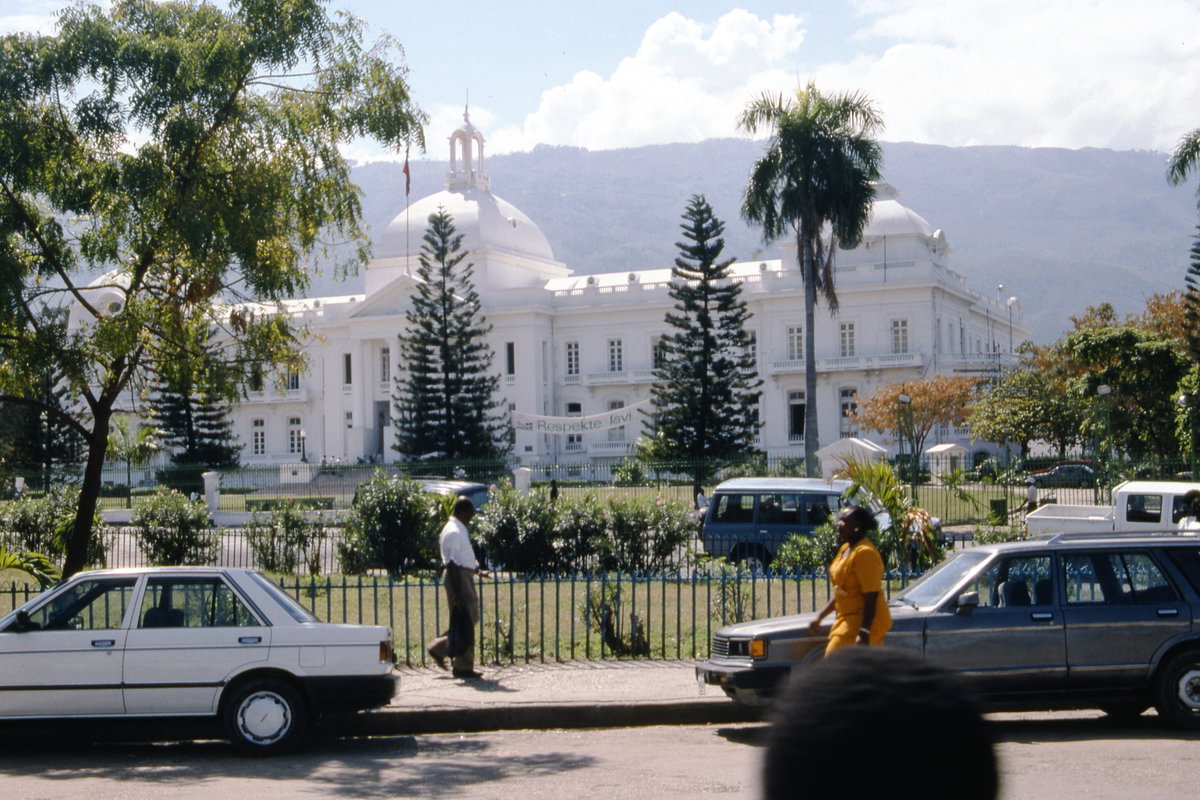 National Palace as seen from Police HQ (February 1995), Port-au-Prince, Haiti, 1995