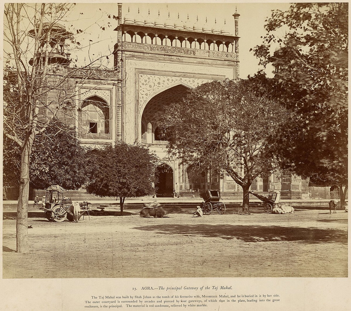 The Taj Mahal, Agra, India, 1865