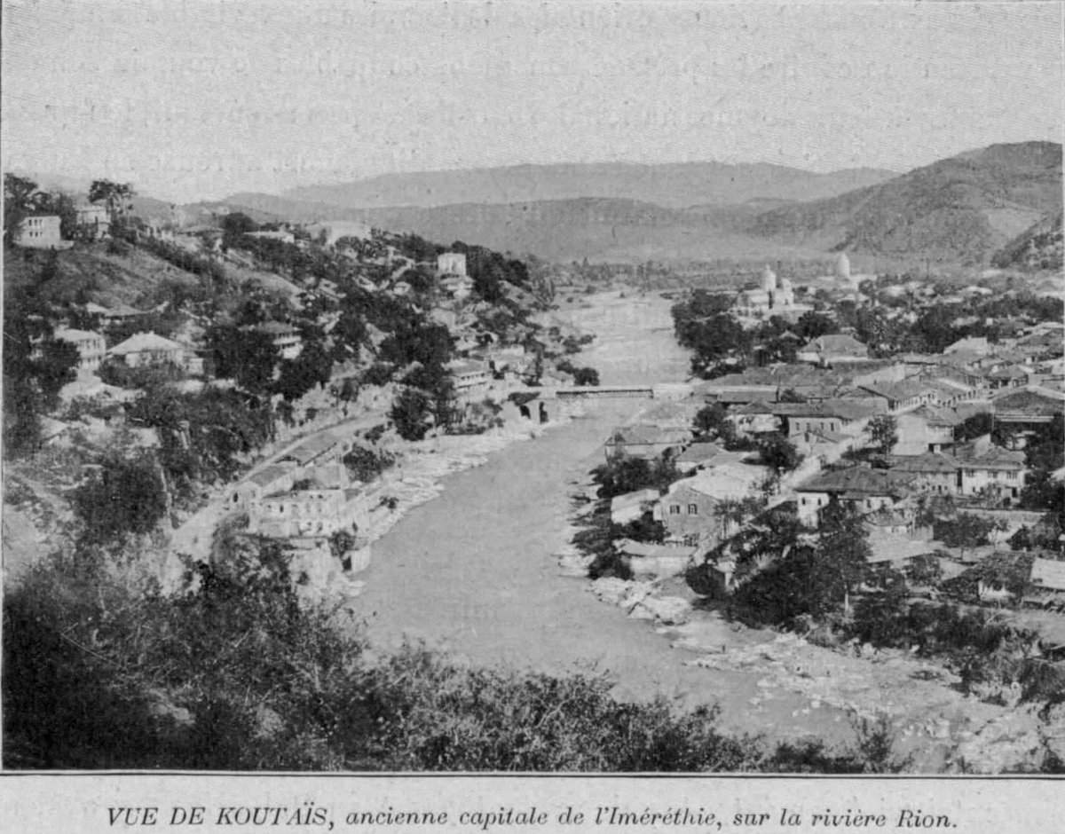 VUE DE KOUTAIS, ancienne capitale de l'Iméréthie, sur la rivière Rion, Kutaisi, Georgia, 1905