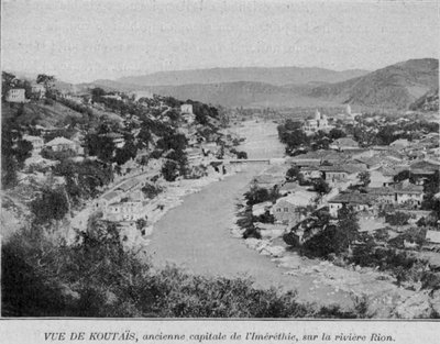 VUE DE KOUTAIS, ancienne capitale de l'Iméréthie, sur la rivière Rion, Kutaisi, 1905