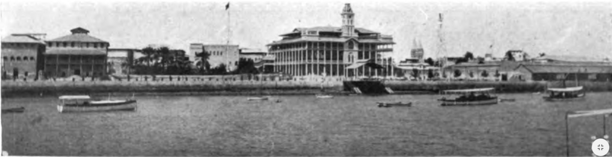 Zanzibar city from the sea, Stone Town, Zanzibar, Tanzania, 1920