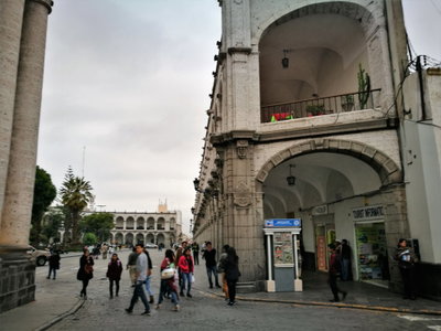 Plaza de Armas d'Arequipa des del carrer santa Catalina, Arequipa, 2017