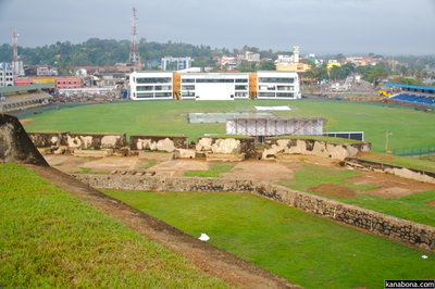 Galle Fort galle international cricket stadium viewed from moon bastion, Galle, 2008