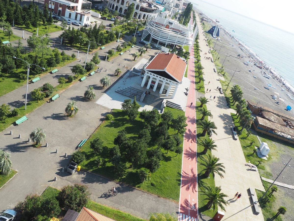 Batumi littoral boulevard aerial view, Batumi, Georgia, 2016
