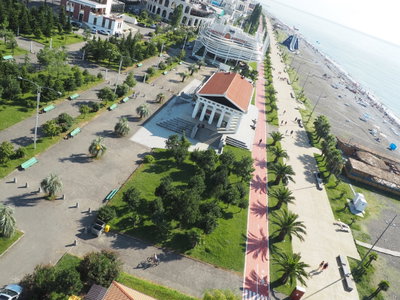 Batumi littoral boulevard aerial view, Batumi, 2016