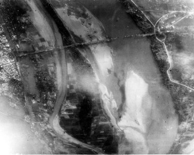 Long Bien Bridge destroyed by LGBs, Hanoi, 1972