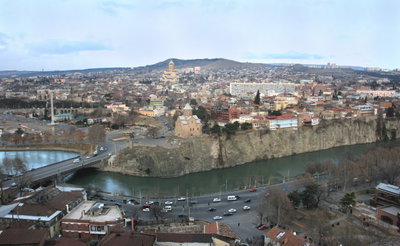 Metekhi at dusk, Tbilisi, 2007