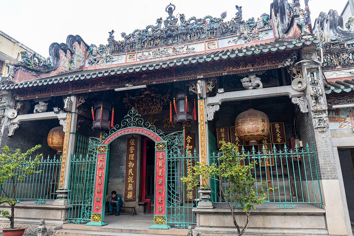 Thien Hau Temple front, Ho Chi Minh City, Vietnam, 2019