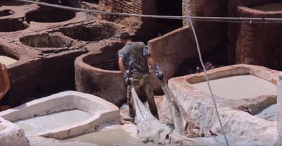 Leather Tannery in Fes Morocco, Fes, 2017