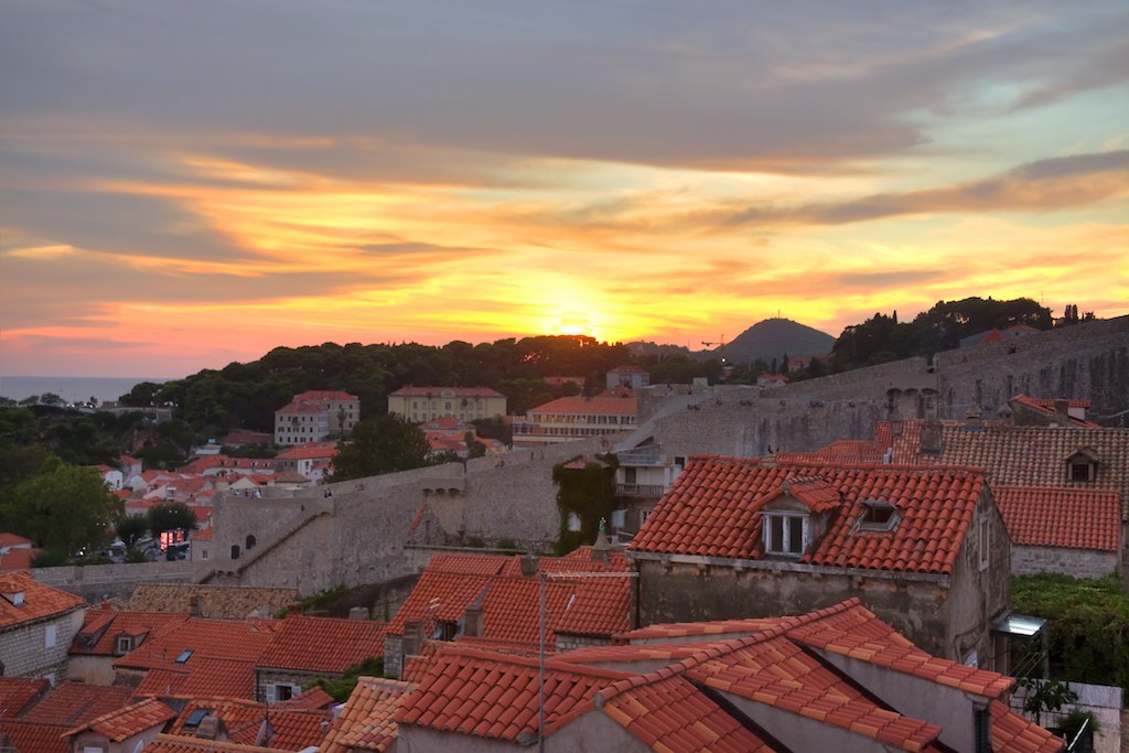 Sunset over Dubrovnik, Dubrovnik, Croatia, 2011
