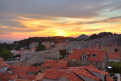 Sunset over Dubrovnik, Dubrovnik, 2011