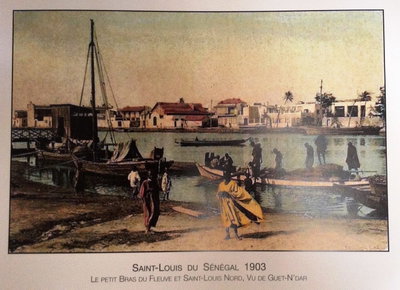 Saint-Louis du Sénégal (1903) - Le petit bras du fleuve et Saint-Louis Nord, vu de Guet-N'dar, Saint-Louis, 1903