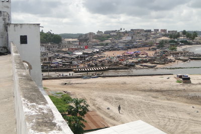 View over Seashore and Town from St. George's Castle - Elmina - Ghana, Elmina, 2010