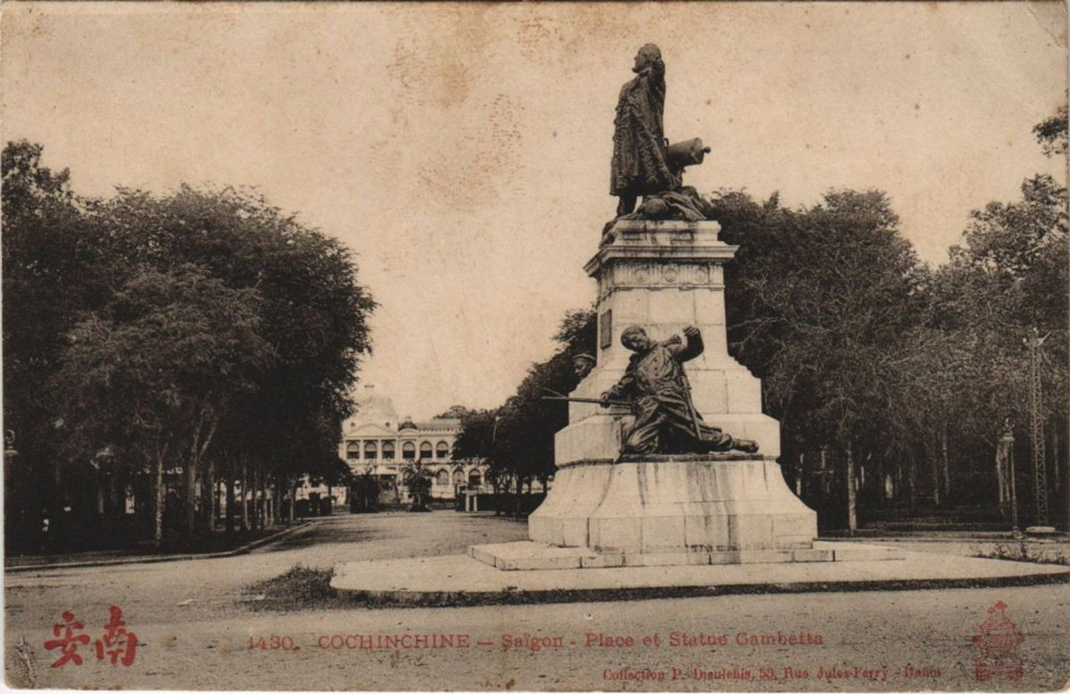 Saigon - Place et Statue Gambetta, Ho Chi Minh City, Vietnam, 1950