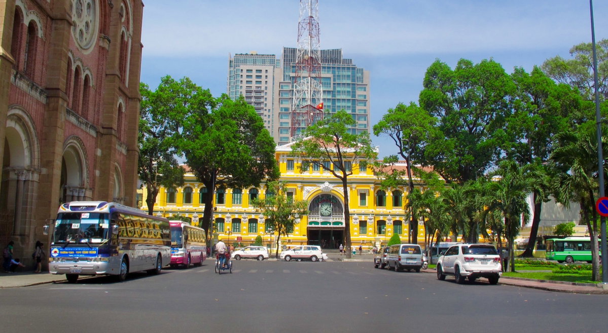 Buu dien Saigon vietnam,phuong Ben nghe,quan, Ho Chi Minh City, Vietnam, 2015
