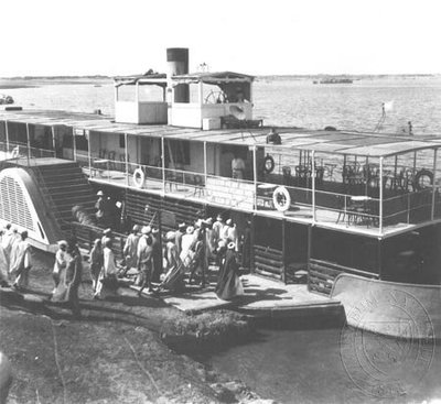 EU: Parník v přístavu na Nilu (1901), Omdurman, Sudan, 1901