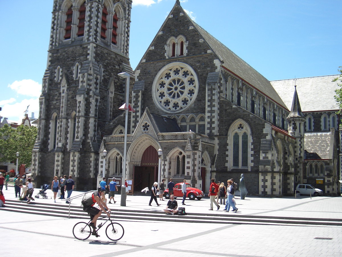 Christchurch Cathedral before earthquake, Christchurch, New Zealand, 2004