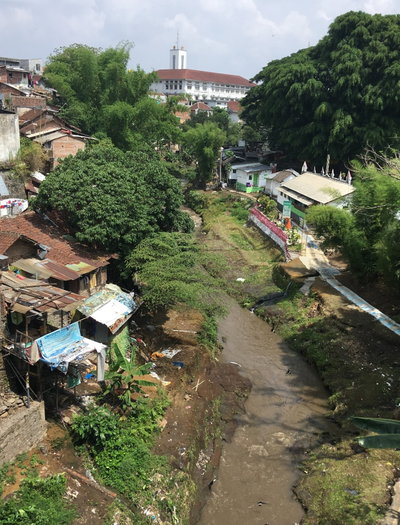 River and buildings in Malang 3, Malang, 2018